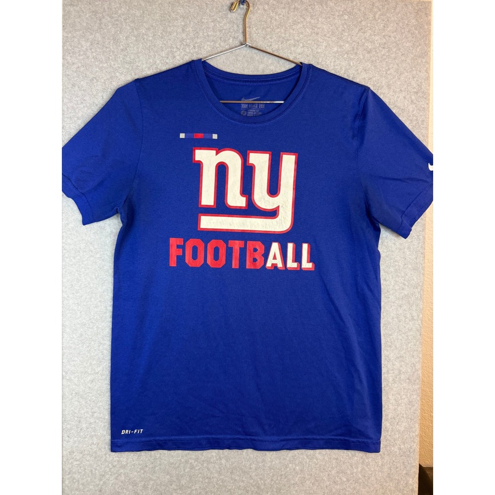 Nike New York Giants Dri-FIT T-Shirt Mens Large Blue NFL Football Athletic Cut